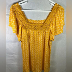 Old navy tunic embroidered pattern short sleeve